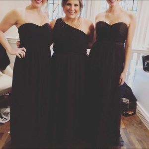 Strapless Tulle Long Dress (Removable Belt)